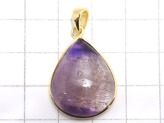 [Video][One of a kind] High Quality Elestial Quartz AAA- Pendant 18KGP NO.39