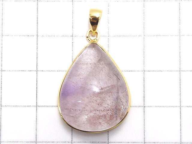 [Video][One of a kind] High Quality Elestial Quartz AAA- Pendant 18KGP NO.41