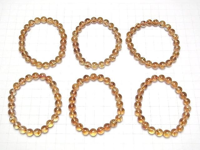 [Video] Brandy Phantom Citrine AAA Round 8mm Bracelet