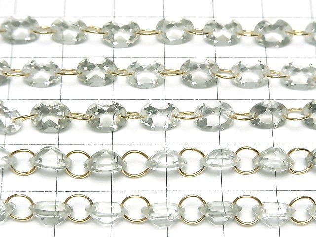 [Video] High Quality Green Amethyst AAA- Oval Faceted 8x6mm [Double Hole] 1strand (10pcs )