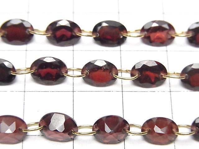 [Video] High Quality Mozambique Garnet AAA- Oval Faceted 8x6mm [Double Hole] 1strand (10pcs )
