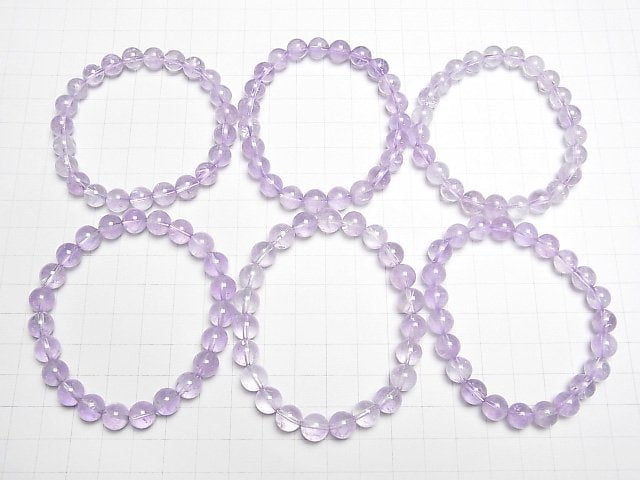 [Video] Rose Amethyst AAA- Round 8mm Bracelet