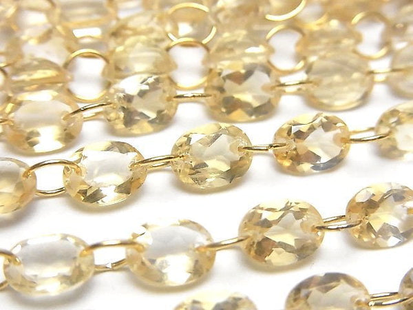 [Video] High Quality Citrine AAA- Oval Faceted 8x6mm [Double Hole] 1strand (10pcs )