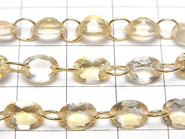 [Video] High Quality Citrine AAA- Oval Faceted 8x6mm [Double Hole] 1strand (10pcs )