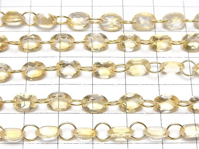 [Video] High Quality Citrine AAA- Oval Faceted 8x6mm [Double Hole] 1strand (10pcs )