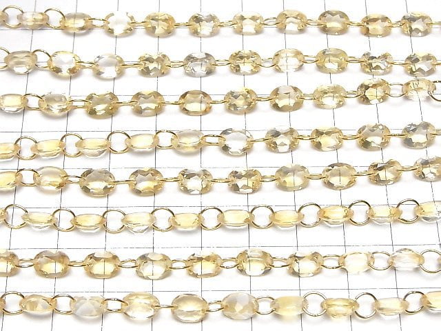 [Video] High Quality Citrine AAA- Oval Faceted 8x6mm [Double Hole] 1strand (10pcs )