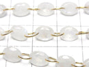[Video]High Quality Rainbow Moonstone AA++ Oval Faceted 8x6mm [Double Hole] 1strand (10pcs)