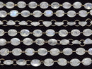 [Video]High Quality Rainbow Moonstone AA++ Oval Faceted 8x6mm [Double Hole] 1strand (10pcs)
