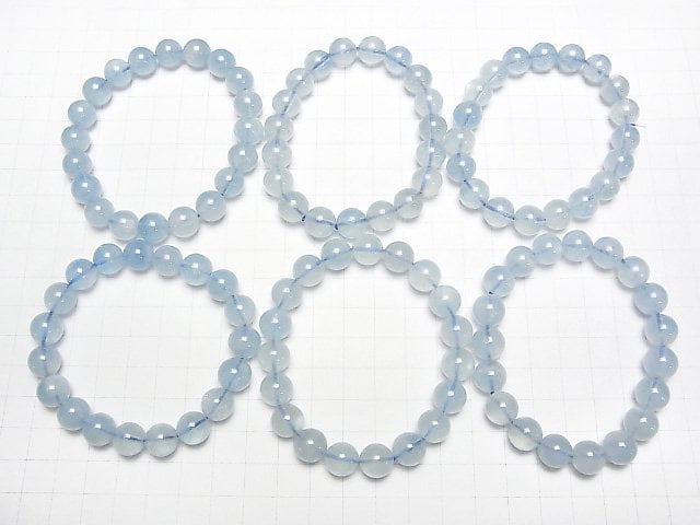 [Video]Aquamarine AA+ Round 10.5mm Bracelet