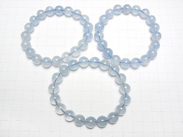 [Video]Aquamarine AA+ Round 11mm Bracelet