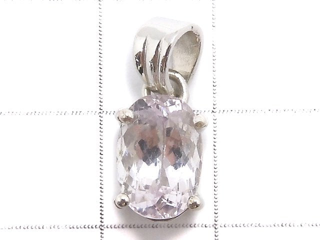 [Video][One of a kind] High Quality Kunzite AAA Faceted Pendant Silver925 NO.27