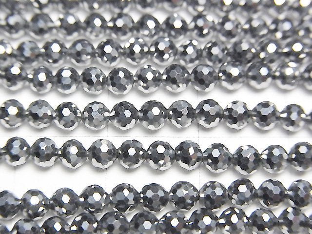 [Video]High Quality! 2pcs $7.79! Terahertz 128Faceted Round 3mm 1strand beads (aprx.15inch/37cm)