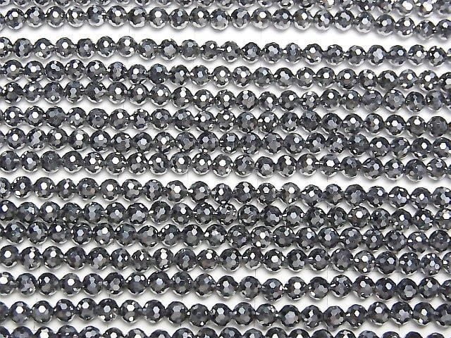[Video]High Quality! 2pcs $8.79! Terahertz 128Faceted Round 3mm 1strand beads (aprx.15inch/36cm)