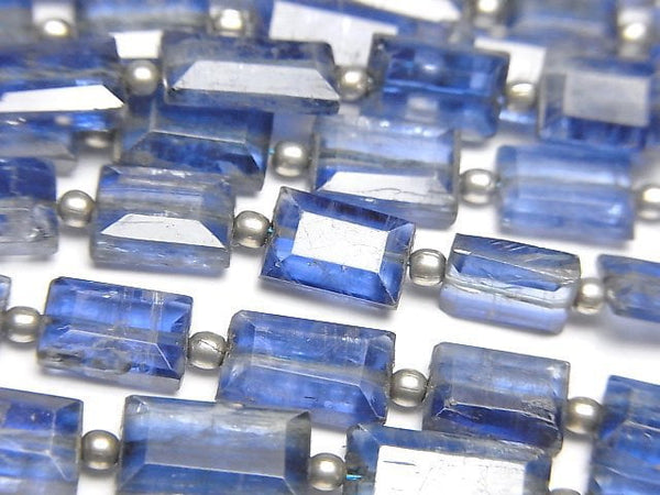 [Video]High Quality Kyanite AA++ Faceted Rectangle 1strand beads (aprx.7inch/18cm)