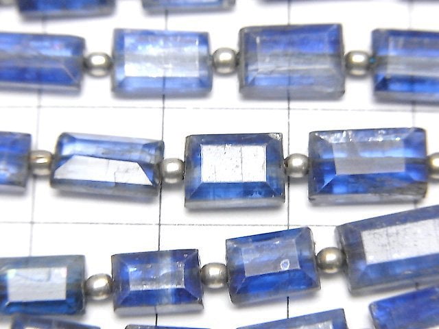 [Video]High Quality Kyanite AA++ Faceted Rectangle 1strand beads (aprx.7inch/18cm)