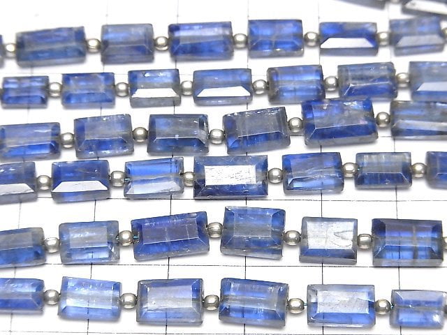 [Video]High Quality Kyanite AA++ Faceted Rectangle 1strand beads (aprx.7inch/18cm)