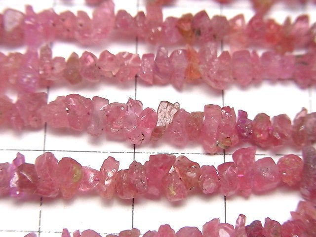 [Video] Pink Spinel AA++ Chips (Small Nugget) 1strand beads (aprx.6inch/16cm)