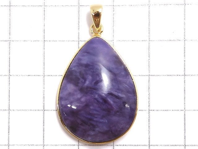 [Video][One of a kind] Charoite AAA Pendant 18KGP NO.35