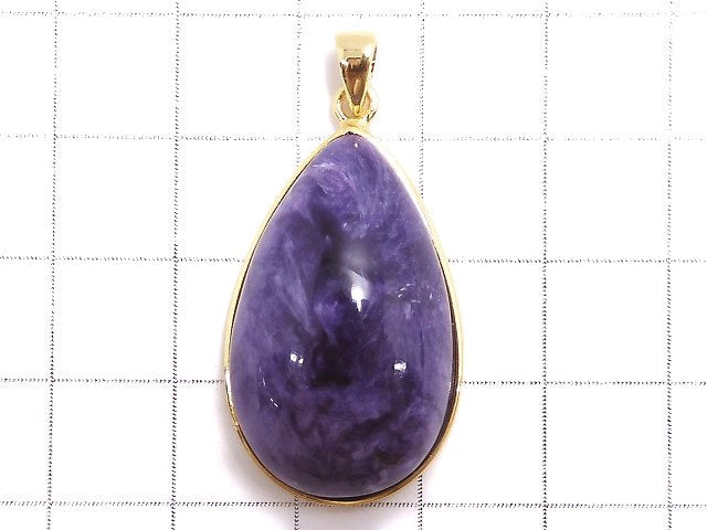 [Video][One of a kind] Charoite AAA Pendant 18KGP NO.38