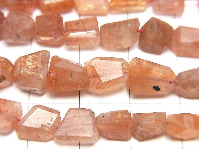 [Video] Sunstone AA Faceted Nugget 1strand beads (aprx.15inch/38cm)