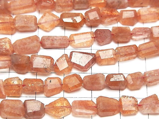 [Video] Sunstone AA Faceted Nugget 1strand beads (aprx.15inch/38cm)