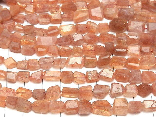 [Video] Sunstone AA Faceted Nugget 1strand beads (aprx.15inch/38cm)