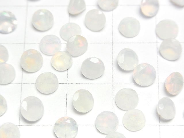 [Video]High Quality Ethiopian Opal AA++ Loose stone Round Faceted 5x5mm 5pcs