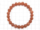 [Video][One of a kind] High Quality Sunstone AAA+ Round 8mm Bracelet NO.107