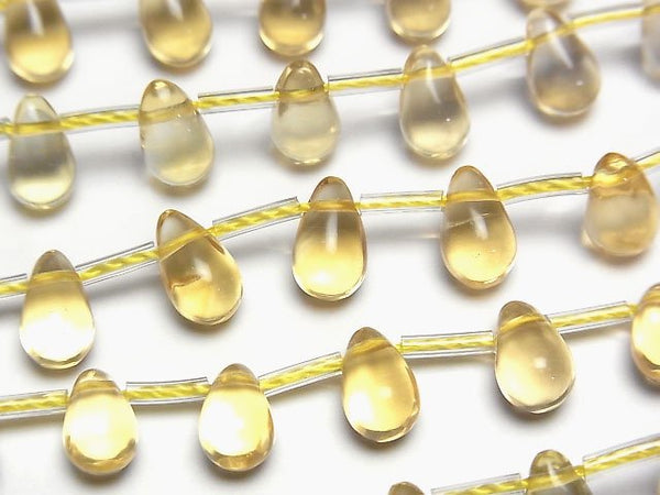[Video]Citrine AAA- Drop (Smooth) 1strand beads (aprx.6inch/16cm)