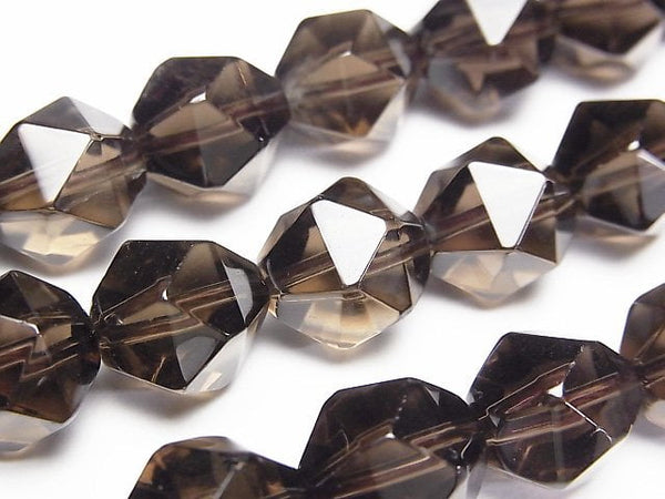 High Quality Smoky Quartz AAA 20Faceted Round 12mm [Dark color] half or 1strand beads (aprx.15inch/36cm)