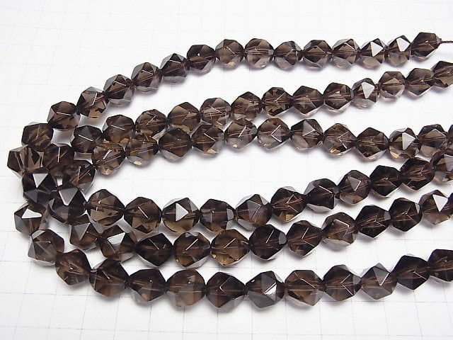 Smoky Quartz AAA 20Faceted Round 12mm [Dark color] 1/4 or 1strand beads (aprx.15inch/36cm)
