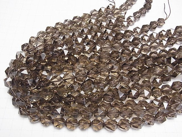High Quality Smoky Quartz AAA 20Faceted Round 12mm [Light color] half or 1strand beads (aprx.15inch/36cm)