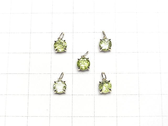 [Video] [Japan] High Quality Peridot AAA Pendant 6x6x4mm [K10 Yellow Gold] 1pc