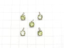 [Video][Japan]High Quality Peridot AAA Pendant 6x6x4mm [K10 Yellow Gold] 1pc