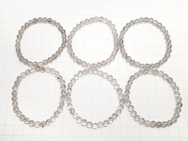 [Video] Mica in Quartz Round 6mm Bracelet