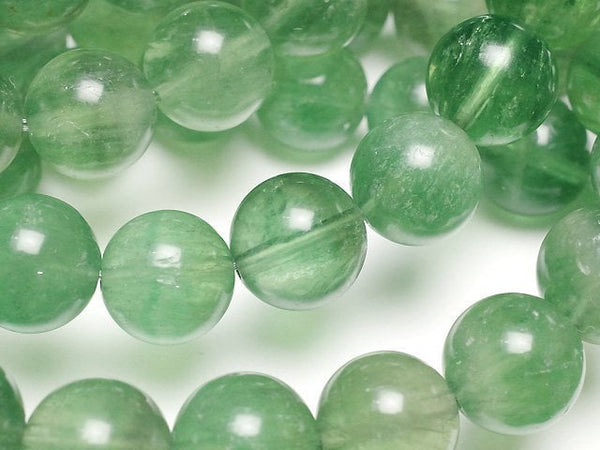 [Video] Green Fluorite AA++ Round 10mm Bracelet