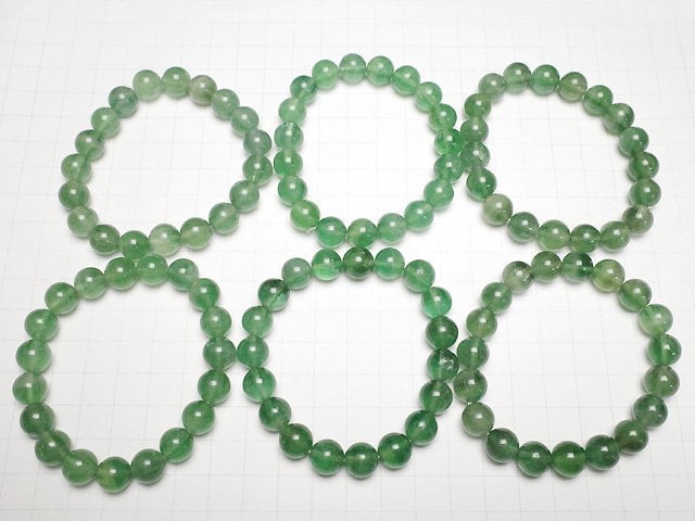 [Video] Green Fluorite AA++ Round 10mm Bracelet