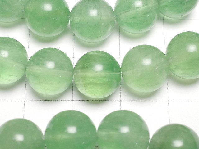 [Video] Green Fluorite AA++ Round 10mm Bracelet