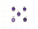 [Video] [Japan] High Quality Amethyst AAA- Pendant 6x6x4mm [K10 Yellow Gold] 1pc