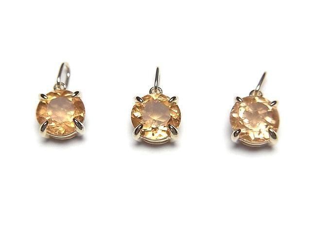 高品質帝王托帕石 AAA 吊墜 6x6x4mm [K10 黃金] 1個 [日本]