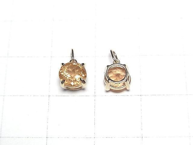 高品質帝王托帕石 AAA 吊墜 6x6x4mm [K10 黃金] 1個 [日本]