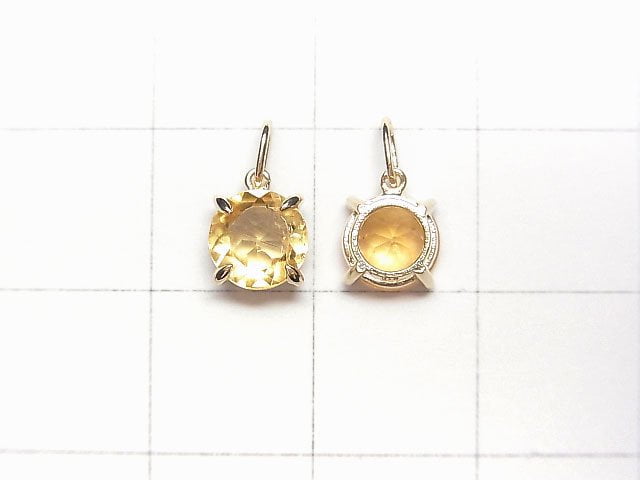 [Video] [Japan] High Quality Imperial Topaz AAA- Pendant 6x6x4mm [K10 Yellow Gold] 1pc