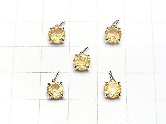 [Video] [Japan] High Quality Imperial Topaz AAA- Pendant 6x6x4mm [K10 Yellow Gold] 1pc