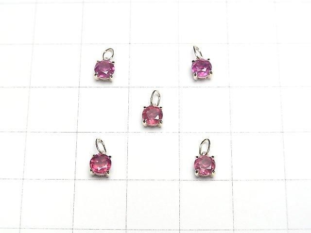 高品質馬來亞石榴石 AAA- 圓形刻面 4x4x3mm 吊墜 [K10 黃金] 1 件 [日本]