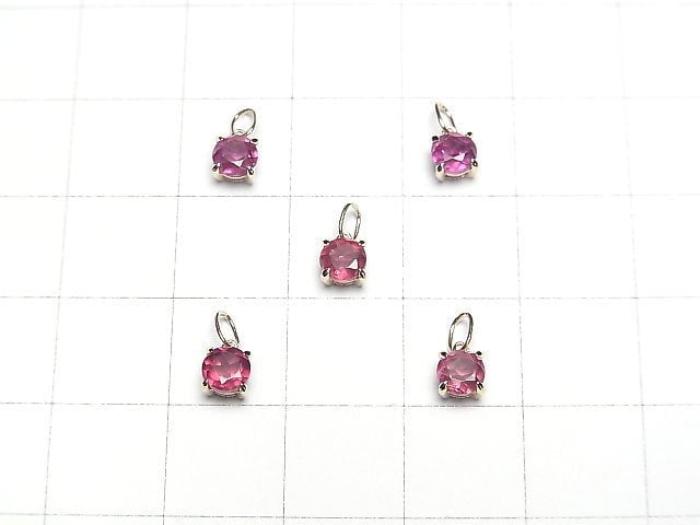 [Video] [Japan] High Quality Malaya Garnet AAA- Round Faceted 4x4x3mm Pendant [K10 Yellow Gold] 1pc