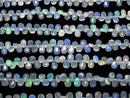 [Video] High Quality Ethiopian Water Opal AAA- Pear shape (Smooth) half or 1strand beads (aprx.7inch/18cm)