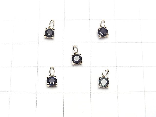 [Video] [Japan] High Quality Sapphire AAA Round Faceted 4x4x3mm Pendant [K10 Yellow Gold] 1pc