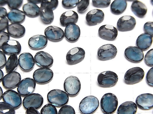 [Video]High Quality London Blue Topaz AAA Loose stone Oval Faceted 5x4x2mm 5pcs