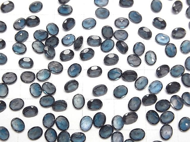 [Video]High Quality London Blue Topaz AAA Loose stone Oval Faceted 5x4x2mm 5pcs
