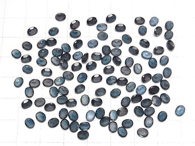 [Video]High Quality London Blue Topaz AAA Loose stone Oval Faceted 5x4x2mm 5pcs